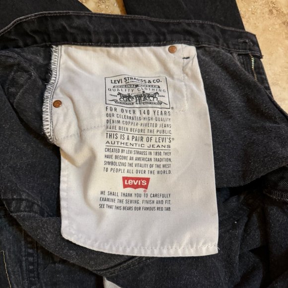 Vtg Levi's 550 Mens Black Relaxed Fit Tapered Leg Red Tab Jeans SZ 42 x 30 1996 - Picture 11 of 11